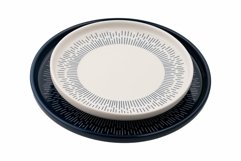 Set of blue and white luxury plates on a white 3 pcs Product Image 1