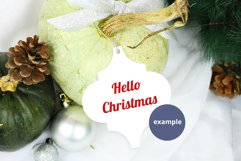 Arabesque Ornament Mockup Christmas, Sublimation Ornament Product Image 2