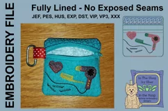 Hair Stylist Zipper Bag / Fully Lined, 4X4 HOOP Product Image 2