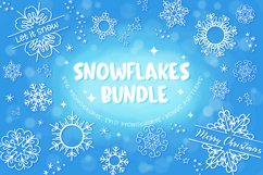 Snowflakes Bundle- SVG Monograms &amp; Bonus Patterns Product Image 1