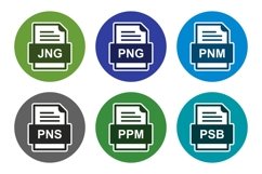 Set Of File Formats Icons Product Image 1