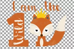 Wild One baby fox t-shirt graphic, family birthday svg files Product Image 4