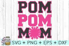 Pom Pom Mom SVG DXF PNG EPS Cutting Files Product Image 2