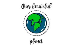 Fashion patch element earth planet Product Image 1