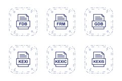 Set Of File Formats Icons Product Image 1
