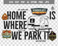 Vintage Camp SVG Badge / Retro Hiking Graphic T-Shirt Cricut Product Image 4