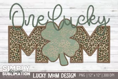 Faux Embroidery | One Lucky Mom| St. Patrick’s Day Png Product Image 1