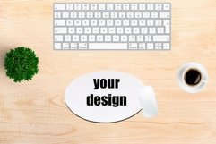 Mouse Pad Mockup | Office Desk Round Mouse pad Mock up Product Image 2