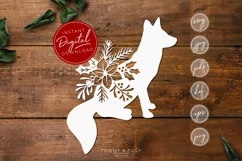 Christmas Fox- SVG EPS DXF PNG PDF JPG Product Image 1