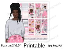 Weekend Home African American Stickers Box Size 2"x1,5" Product Image 6