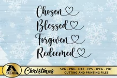 Christian SVG PNG EPS DXF Chosen SVG Blessed SVG Cut Files Product Image 5