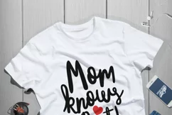 Mom Knows Best - Mother SVG EPS DXF PNG Cutting Files Product Image 1