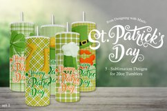 St. Patrick's Day Tumbler Sublimation Designs - set 1 Product Image 1