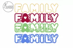 Multilayer Cut File FAMILY - Laser Cut Words, Wood Words Product Image 3