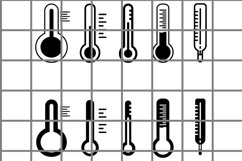 Thermomete or temperature icons vector set. Product Image 1
