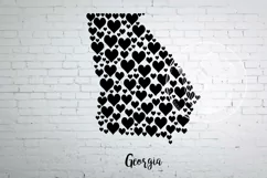 Georgia map with hearts Product Image 2