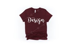 Bella Canvas Mockup 3001 Heather Cardinal T-shirt Unisex Tee Product Image 1