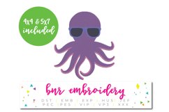 Octopus Machine Embroidery Design, Summer Embroidery Product Image 1