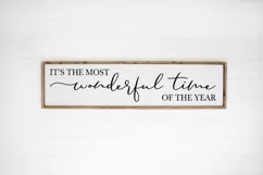 Christmas Sign SVG -It's The Most Wonderful Time Of The Year Product Image 3