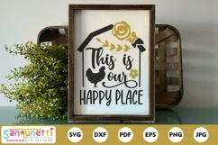This is our happy place | Chicken farmhouse SVG Product Image 1