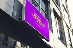 Sign Board Mockup on Building Wall Product Image 1