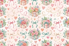 Watercolor seamless repeat pattern Mother's Day Product Image 1