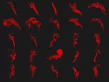 200 RED SMOKE TRANSPARENT PNG FILES, PHOTOSHOP OVERLAYS Product Image 5