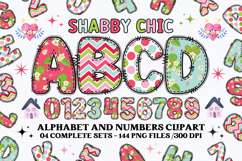 Shabby Chic letters doodle, shabby chic png alphabet clipart Product Image 1