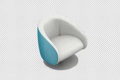 Isometric Arm Chair 3D isolated render Product Image 1