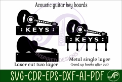 Acoustic guitar Key holder designs for wood and metal Product Image 4