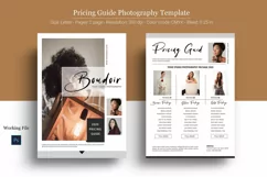 Boudoir Photography Price List, Photoshop Template Product Image 1