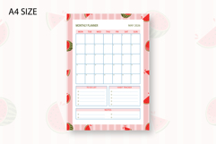 Watermelon Monthly Planner Template for May 2026 Product Image 1