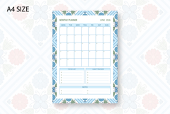 Folk Flower Monthly Planner Template for June 2026 Product Image 1