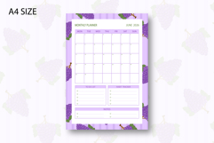 Grapes Monthly Planner Template for June 2026 Product Image 1