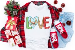 Love Christmas Sublimation, Christmas Deer Heart Sublimation Product Image 4