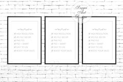 Black Frame Mockup A4, Set Of 3 Vertical Frames Mock Up Product Image 4