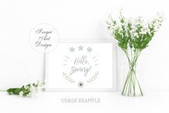 A4 Summer Frame Mock Up, Spring Artwork Template,PSD PNG JPG Product Image 4