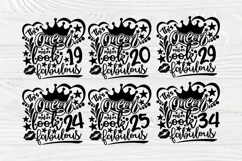 Birthday Queen SVG, 16th to 35th Birthday Girl Svg, Shirts Product Image 6