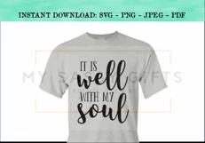 It Is Well With My Soul Inspirational Christian Hymn SVG Product Image 3