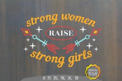 Strong Women Raise Strong Girls Hand Lettering SVG Product Image 2