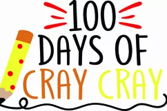 100 Days Of Cray Cray, 100 Days Of School Svg, School Svg Product Image 4