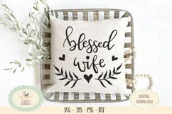 Blessed wife SVG PNG anniversary valentine mothers day Product Image 2