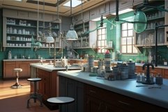 Sustainable Futuristic organic laboratory. Generate Ai Product Image 1