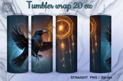 Raven Tumbler Sublimation, 20 oz Tumbler Wrap Product Image 2