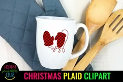 Christmas Plaid Clipart I Christmas Holiday Sublimation PNG Product Image 3