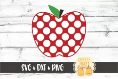 Polka Dot Apple - School Teacher SVG PNG DXF Cut Files Product Image 2