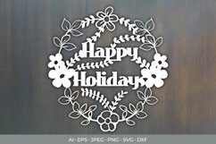 Happy Holiday Papercut Product Image 1