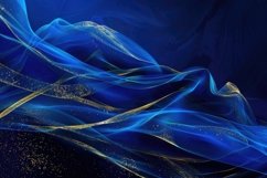 Blue and Gold Abstract Background Wallpaper Product Image 1