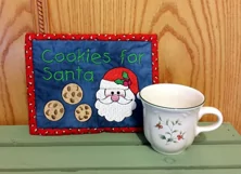 Cookies for Santa Mug Rug or Doorknob Hanger Pattern - Machine Embroidery Product Image 5