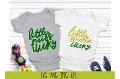 Little miss lucky. Baby t-shirt SVG. St Patricks Day Product Image 1